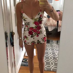 White floral romper